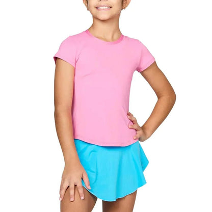 Girls' UV Short Sleeve Tennis TopTienda Tennis