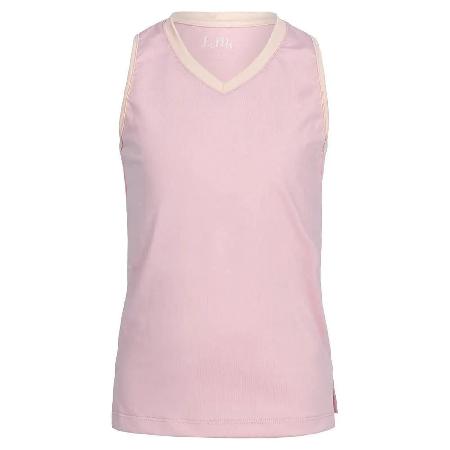 Girl's V - Neck Tennis Tank Pink and OrangeTienda Tennis
