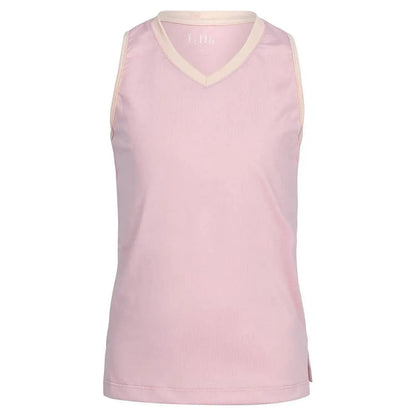 Girl's V - Neck Tennis Tank Pink and OrangeTienda Tennis