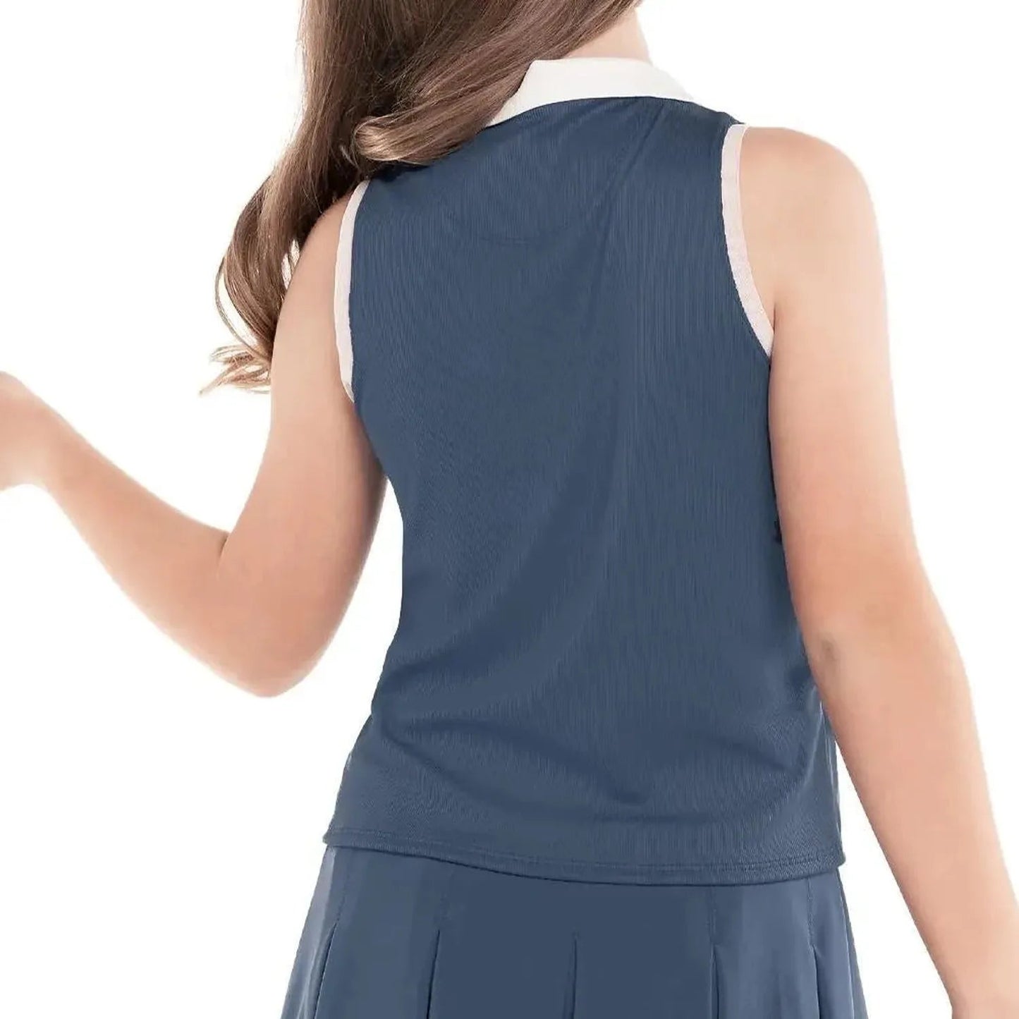 Girls' Winning Day Crop Tennis Tank SlateTienda Tennis