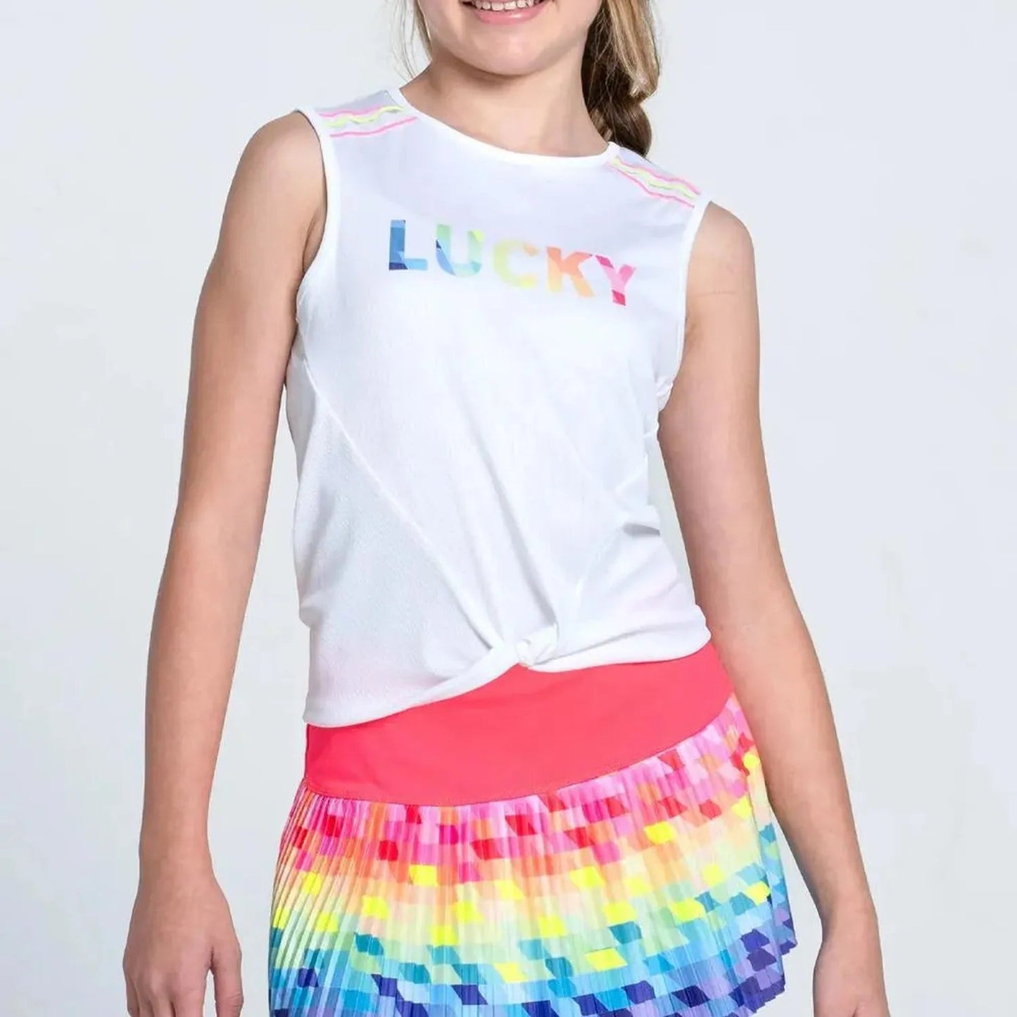 Girls'Love In Color Tennis Tank RainbowTienda Tennis