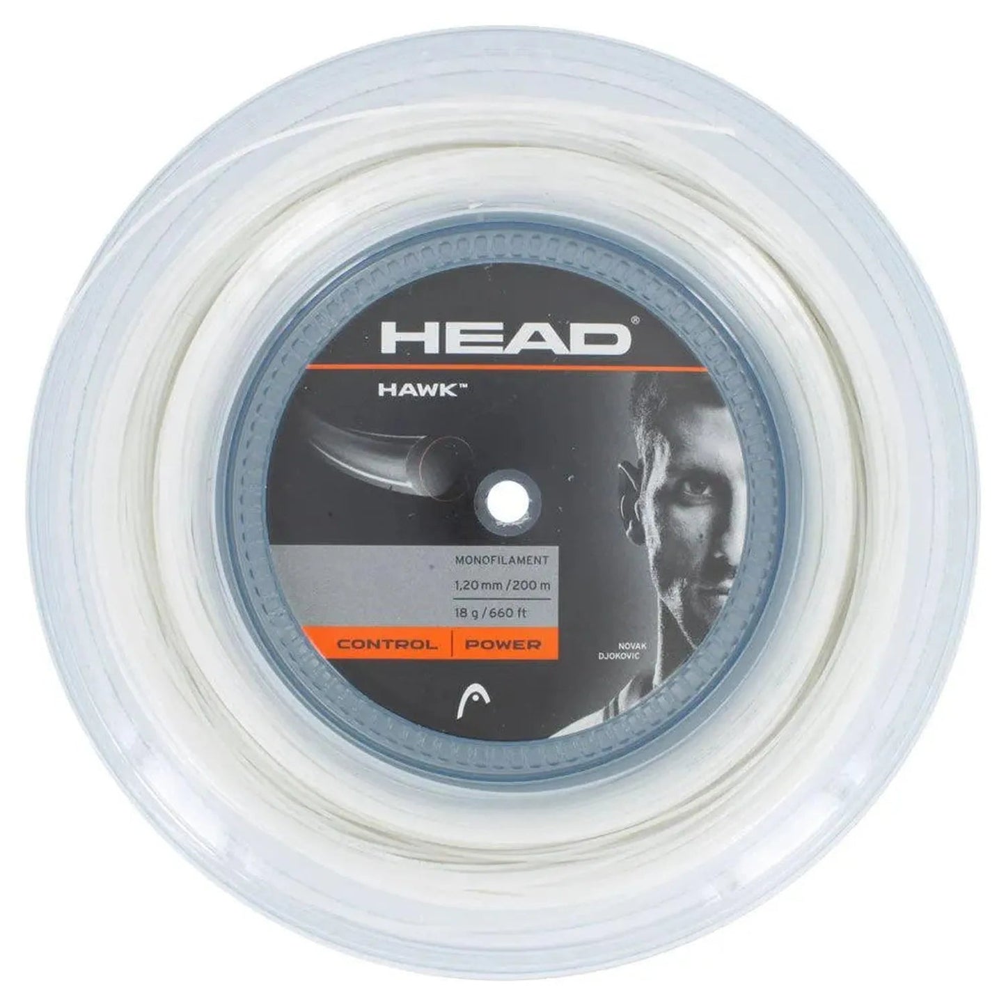 Hawk 18G Tennis String Reel WhiteTienda Tennis