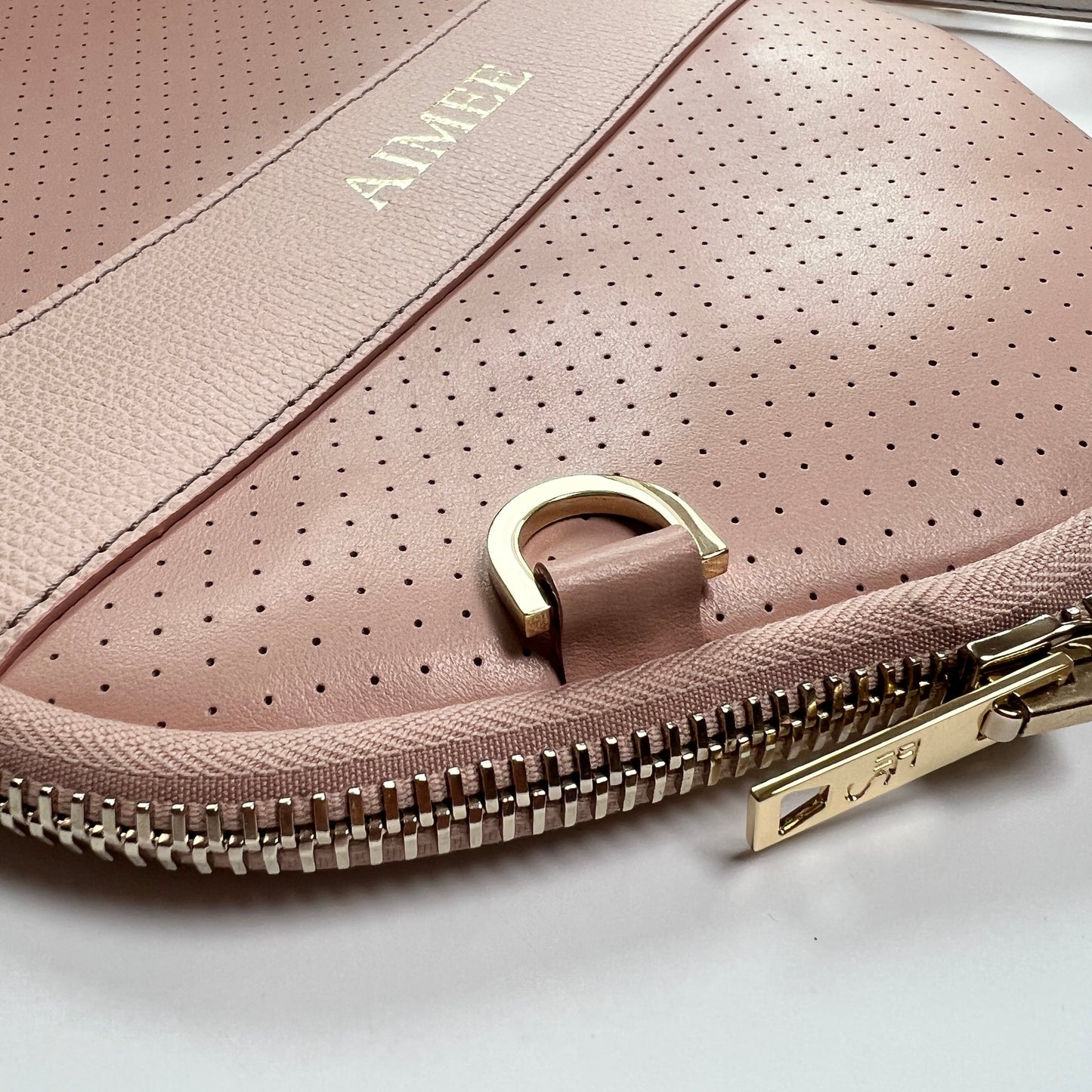 Fenix Sportier “The Addict” Leather Pickleball Bag - Blush/Gold