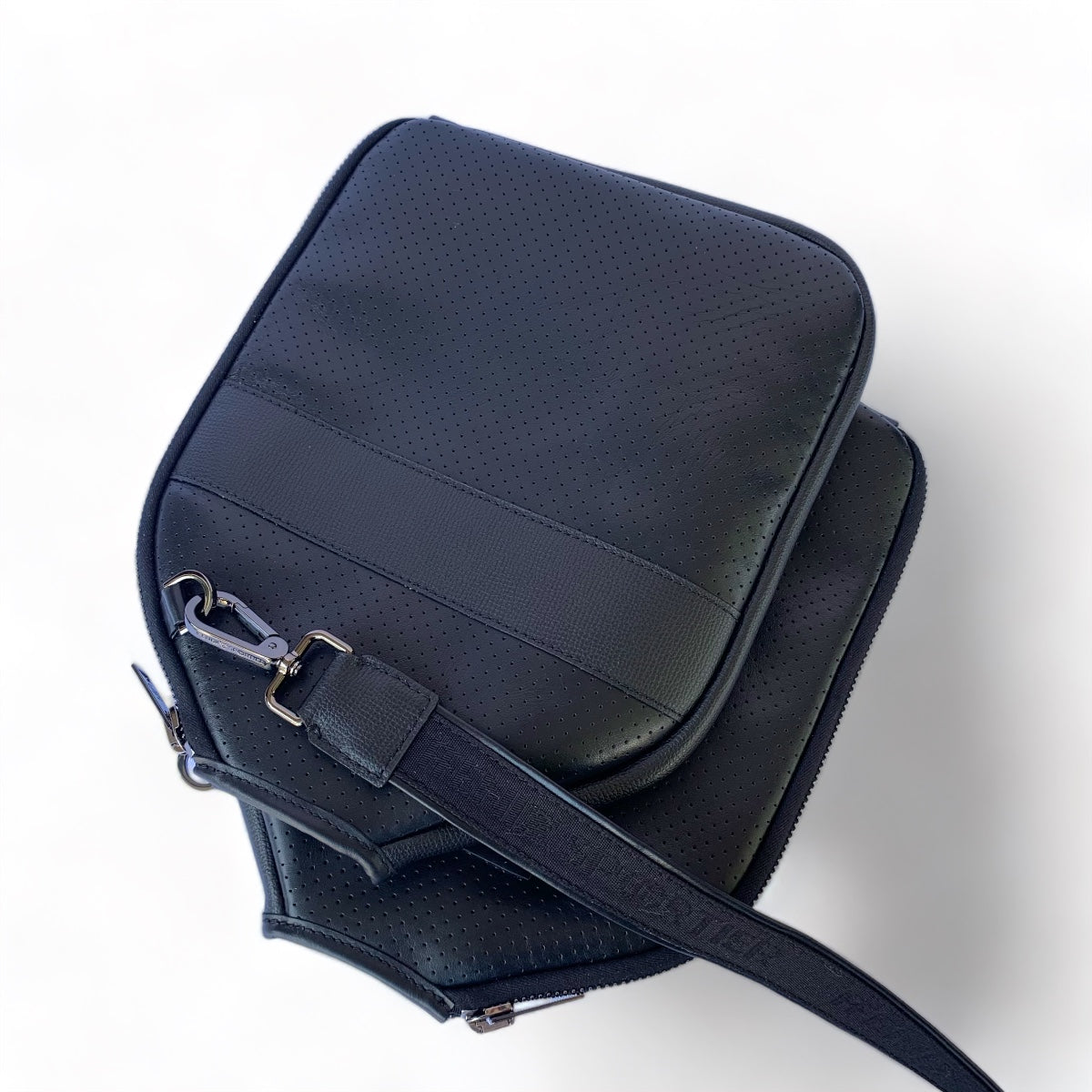 Fenix Sportier “The Addict” Leather Pickleball Bag - Black/Gunmetal