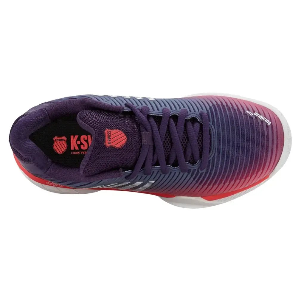 Juniors' Hypercourt Express 2 Tennis Shoes Purple Plumeria and WhiteTienda Tennis
