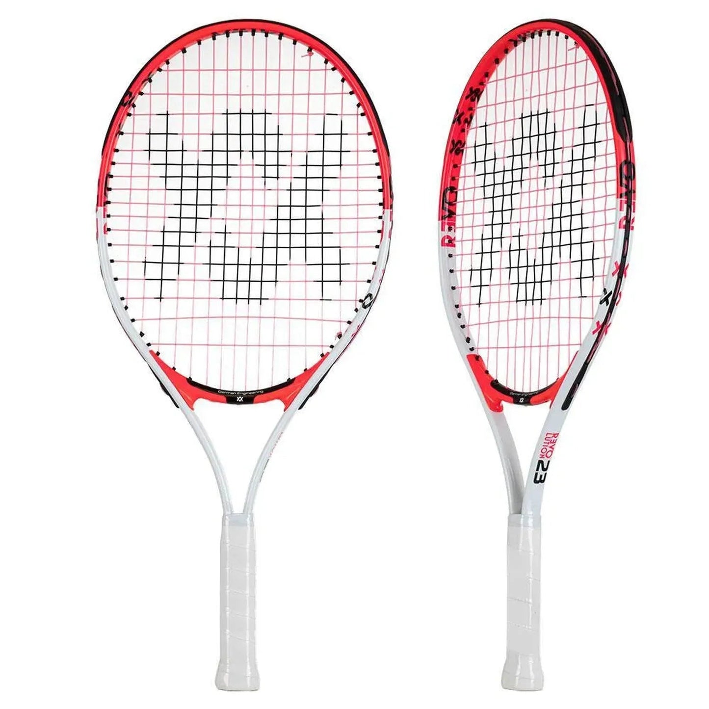 Juniors' Revolution 23 Prestrung Tennis Racquet White and Hot PinkTienda Tennis