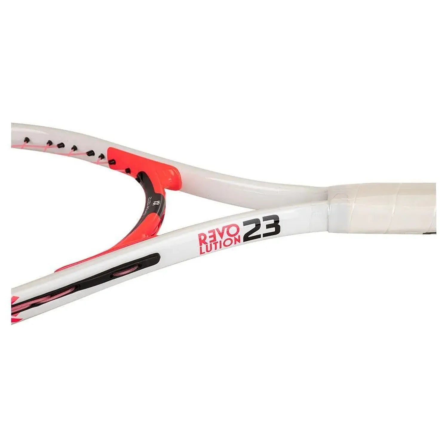 Juniors' Revolution 23 Prestrung Tennis Racquet White and Hot PinkTienda Tennis
