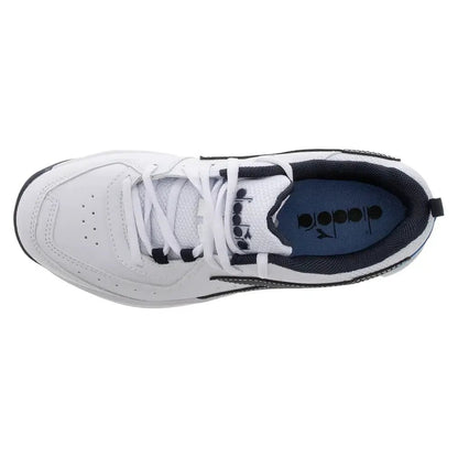 Juniors' S. Challenge 5 SL Tennis Shoes White and Blue CorsairTienda Tennis