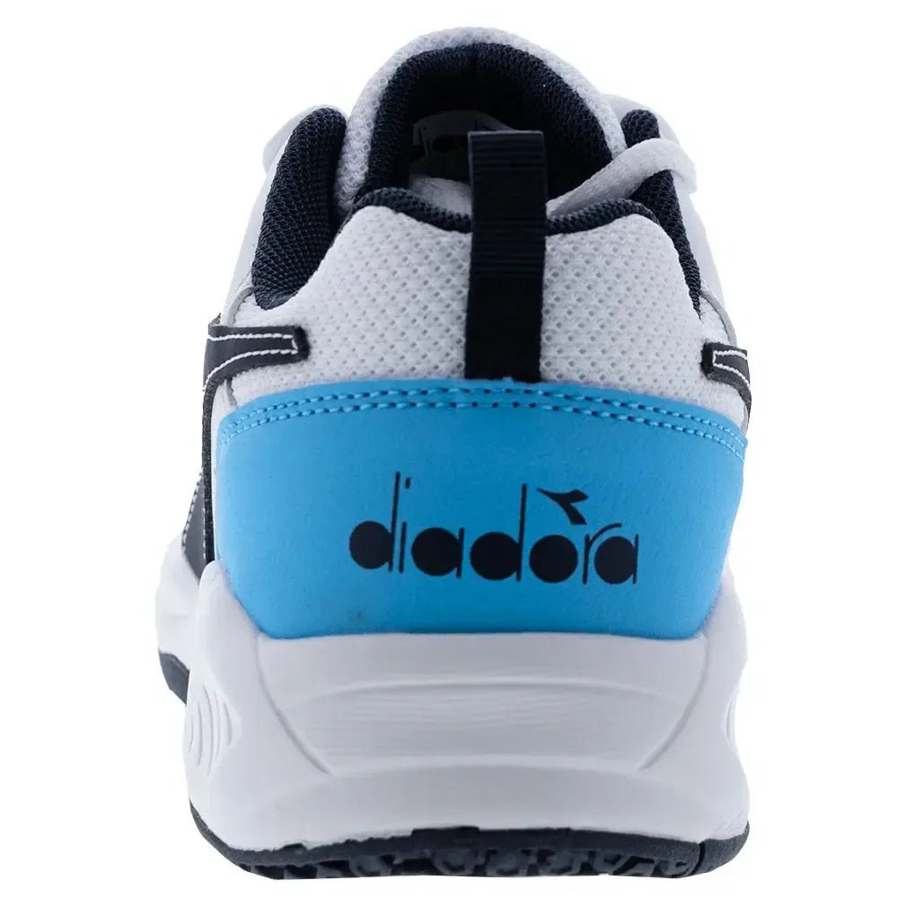 Juniors' S. Challenge 5 SL Tennis Shoes White and Blue CorsairTienda Tennis