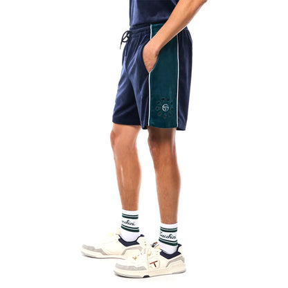 Sergio Tacchini Cresta Velour Short | Maritime Blue