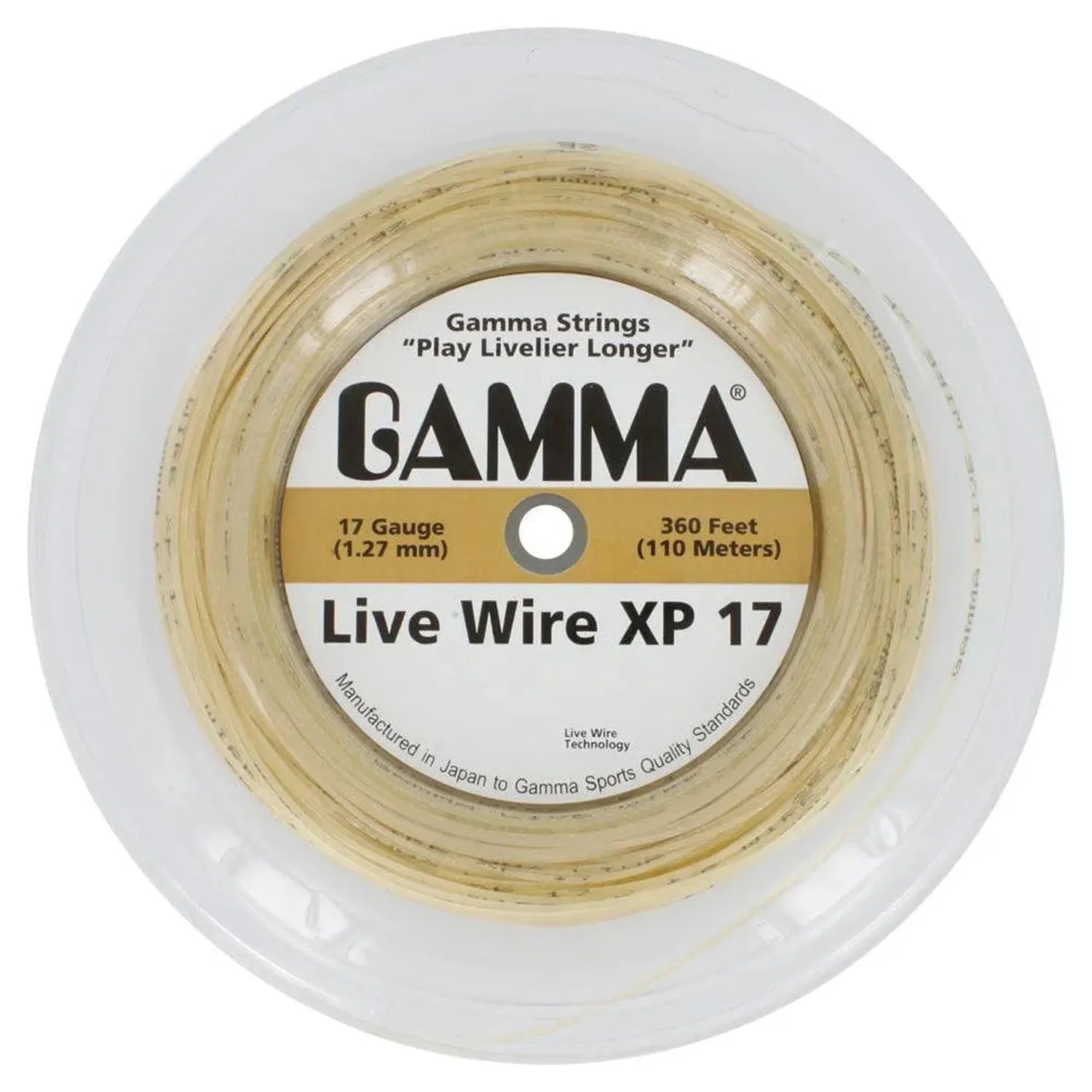 Live Wire XP 17G Tennis String Reel NaturalTienda Tennis