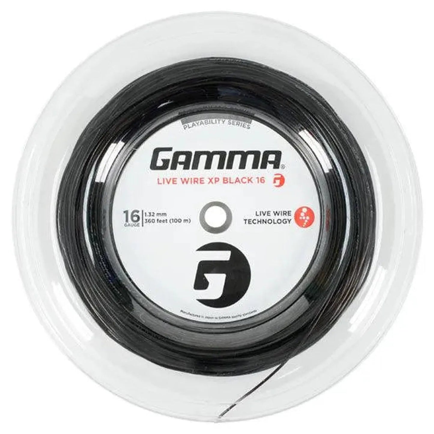 Live Wire XP Black 16G Tennis String ReelTienda Tennis