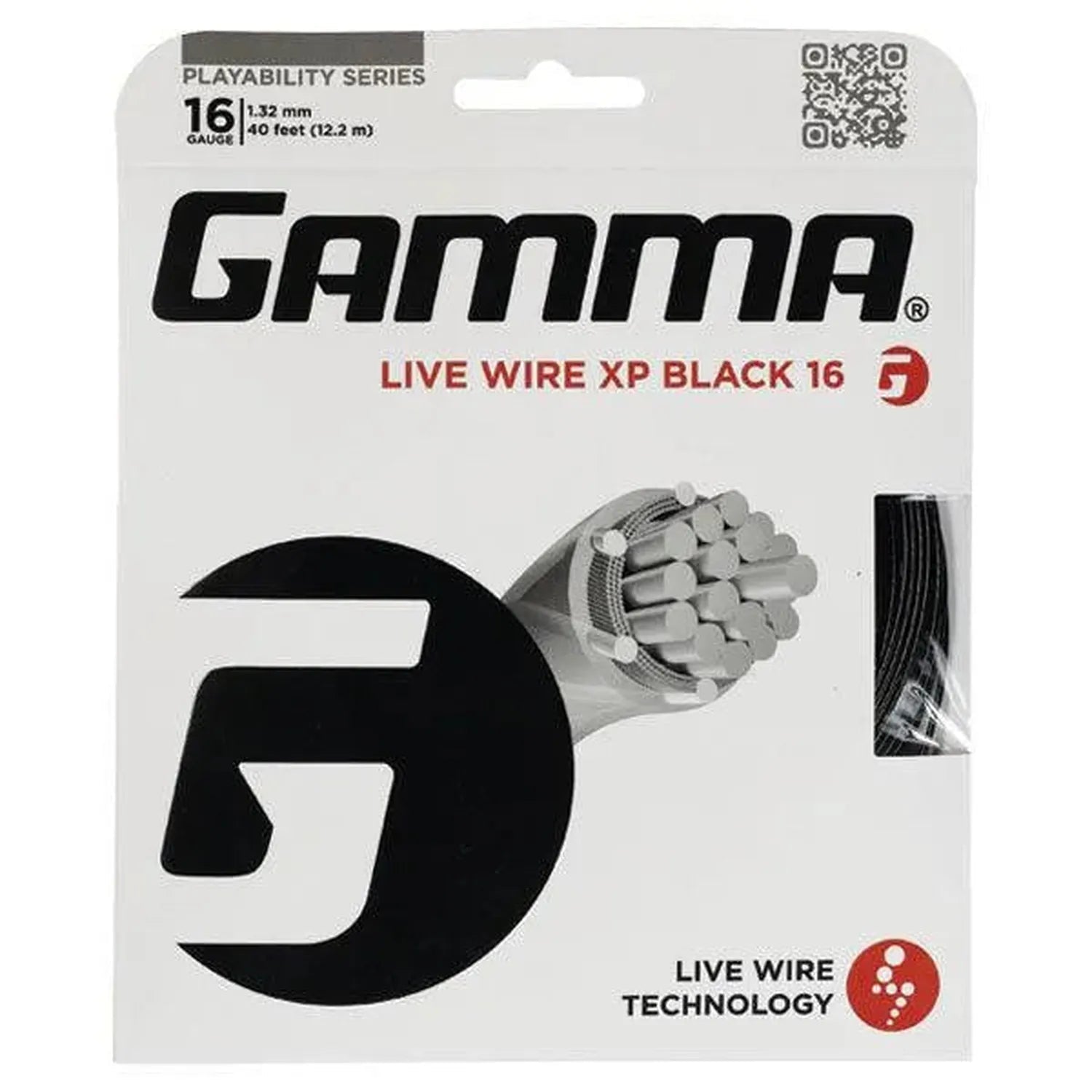 Live Wire XP Black 16G Tennis StringTienda Tennis