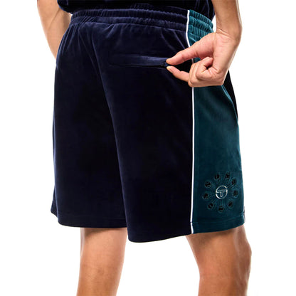 Sergio Tacchini Cresta Velour Short | Maritime Blue