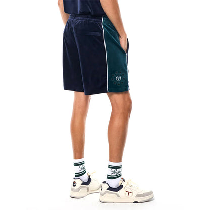 Sergio Tacchini Cresta Velour Short | Maritime Blue