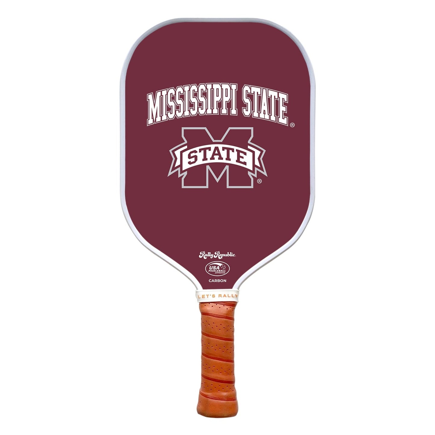 Rally Republic Pickleball Mississippi State Bulldogs Maroon MSU Logo Pickleball Paddle