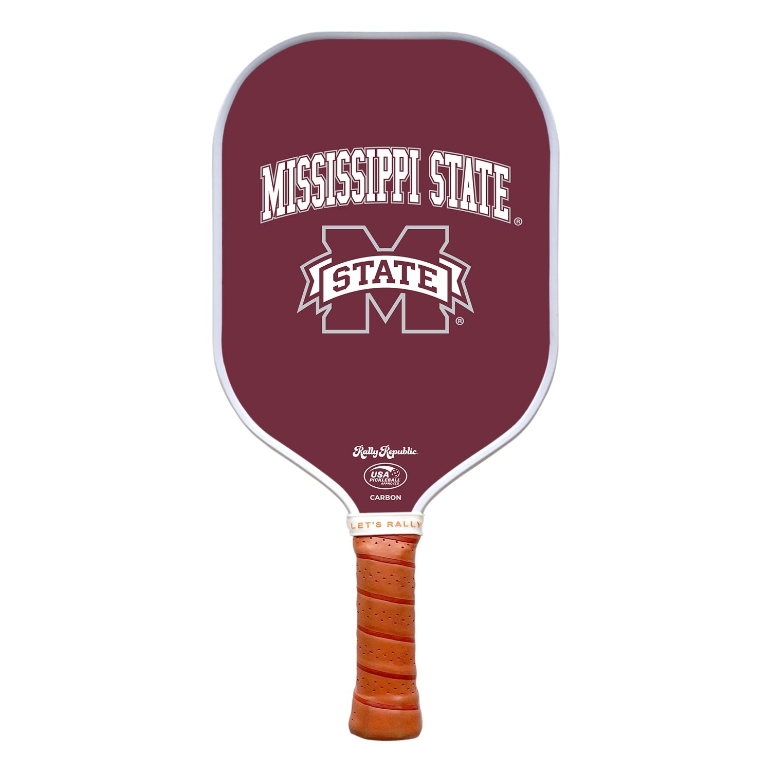 Rally Republic Pickleball Mississippi State Bulldogs Maroon MSU Logo Pickleball Paddle