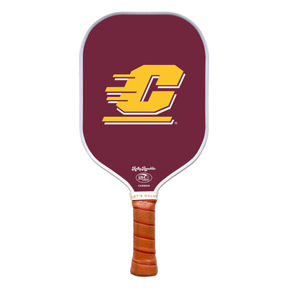 Rally Republic PIckleball Paddle - Central Michigan Chippewas CMU Maroon Action C Mark