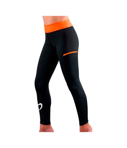Mallas Endless Cross Pocket Negro Junior Naranja