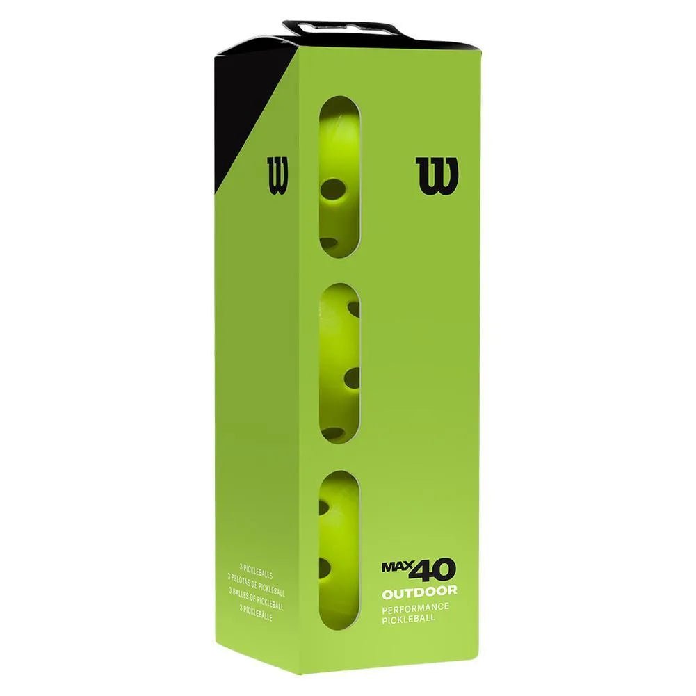 Max 40 Outdoor Pickleball 3 Pack GreenTienda Tennis
