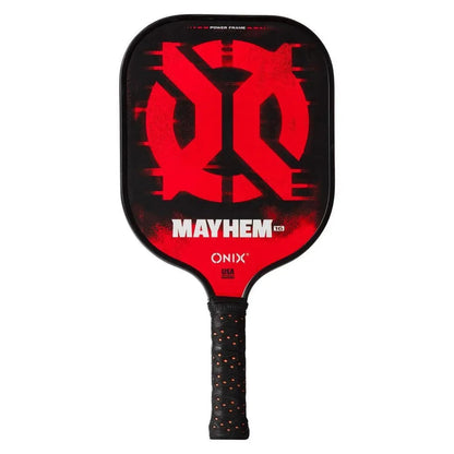 Mayhem 16 Composite Pickleball Paddle Orange and BlackTienda Tennis