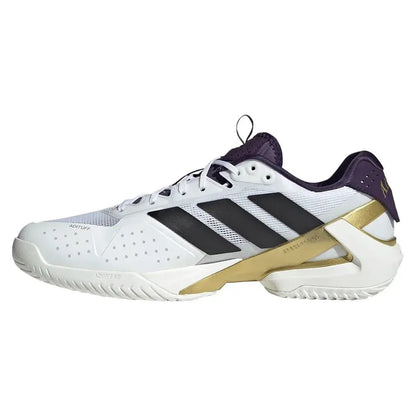 Men's adizero Ubersonic 5 Tennis Shoes Footwear White and Aurora PlumTienda Tennis