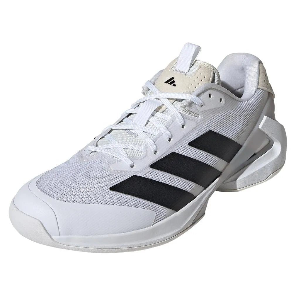 Men's Adizero Ubersonic 5 Tennis Shoes White and Core BlackTienda Tennis