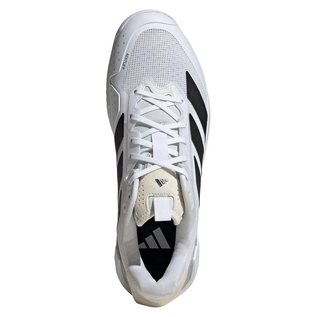 Men's Adizero Ubersonic 5 Tennis Shoes White and Core BlackTienda Tennis