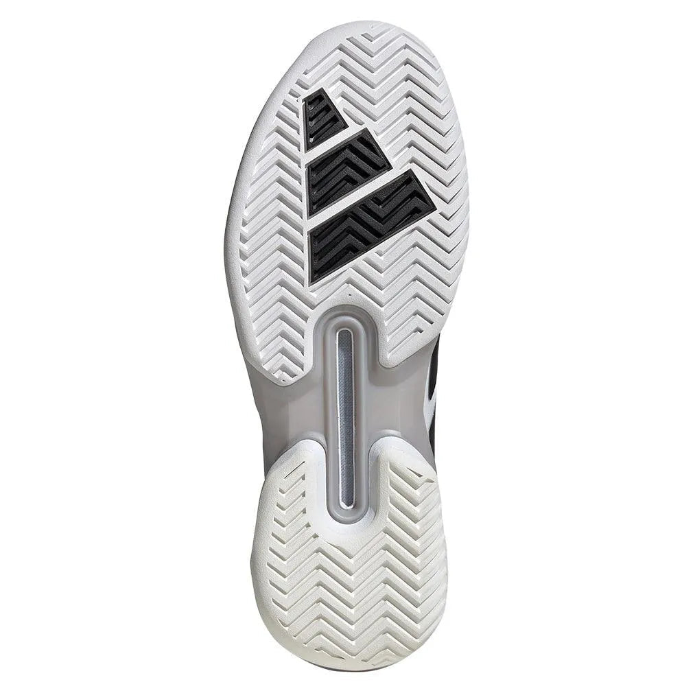 Men's Adizero Ubersonic 5 Tennis Shoes White and Core BlackTienda Tennis