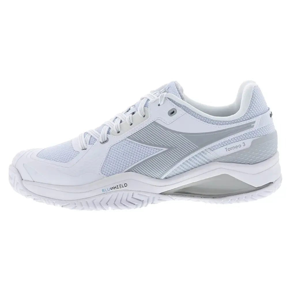 Men's Blushield Torneo 3 Tennis Shoes White and SilverTienda Tennis