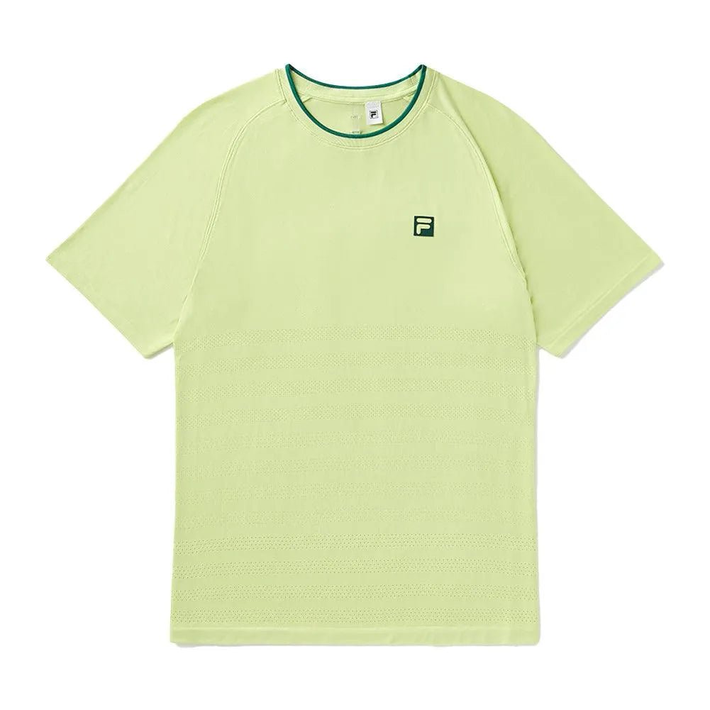 Men's Center Court Ace Seamless Tennis Crew Shadow Lime and RainforestTienda Tennis