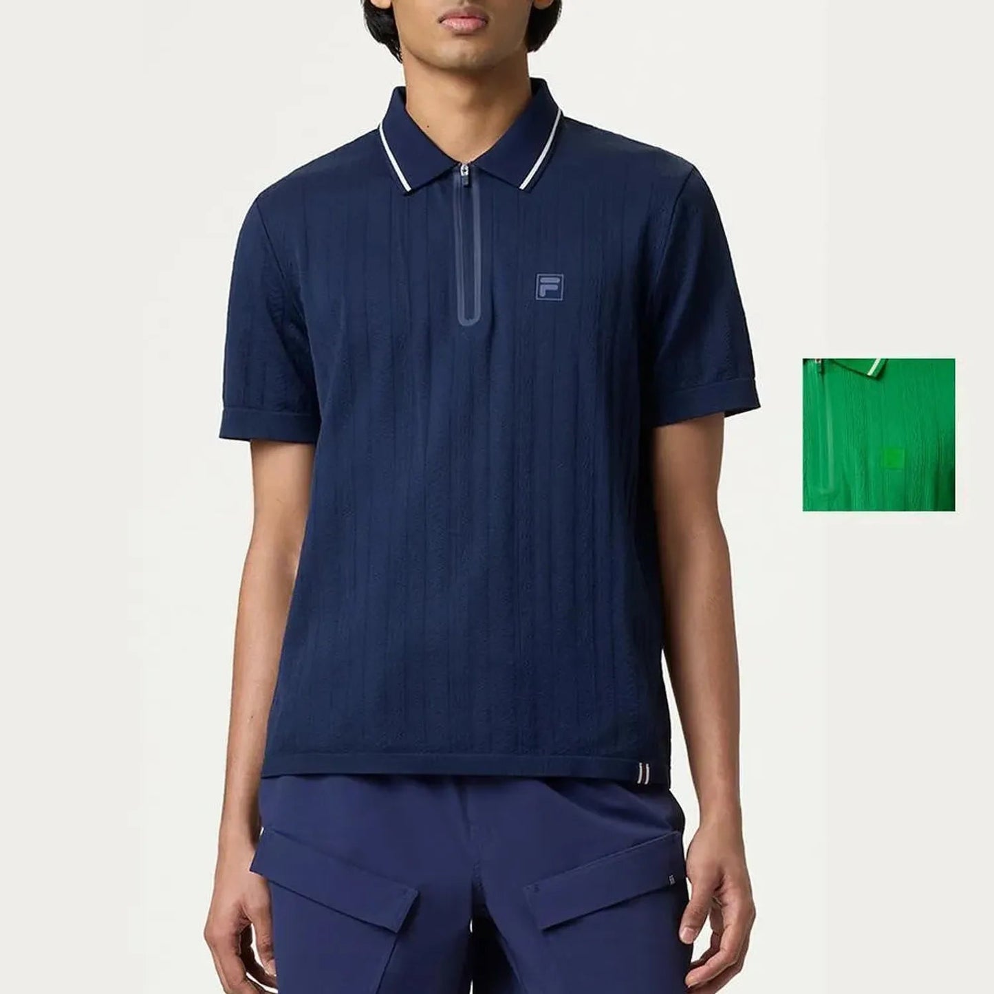 Mens Challenger Cable Zip Tennis PoloTienda Tennis