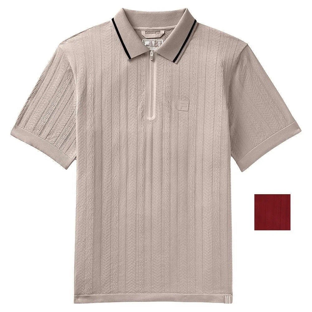 Mens Challenger Cable Zip Tennis PoloTienda Tennis
