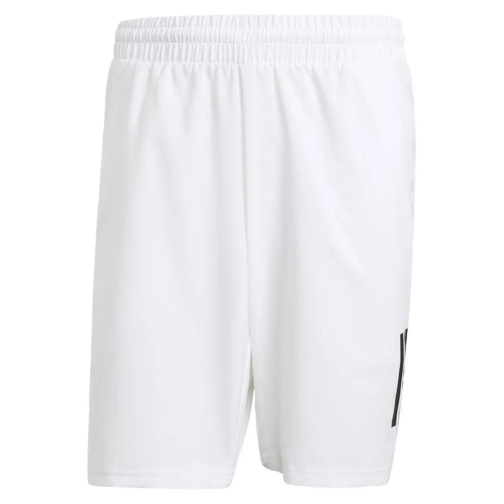 Men's Club 3 Stripe 9 inch Tennis Short WhiteTienda Tennis
