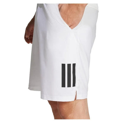 Men's Club 3 Stripe 9 inch Tennis Short WhiteTienda Tennis