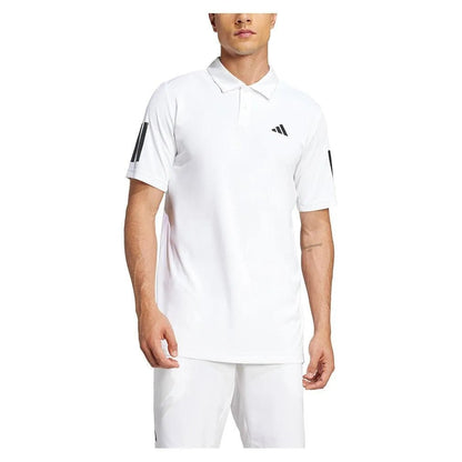 Men's Club 3 Stripe Tennis Polo WhiteTienda Tennis