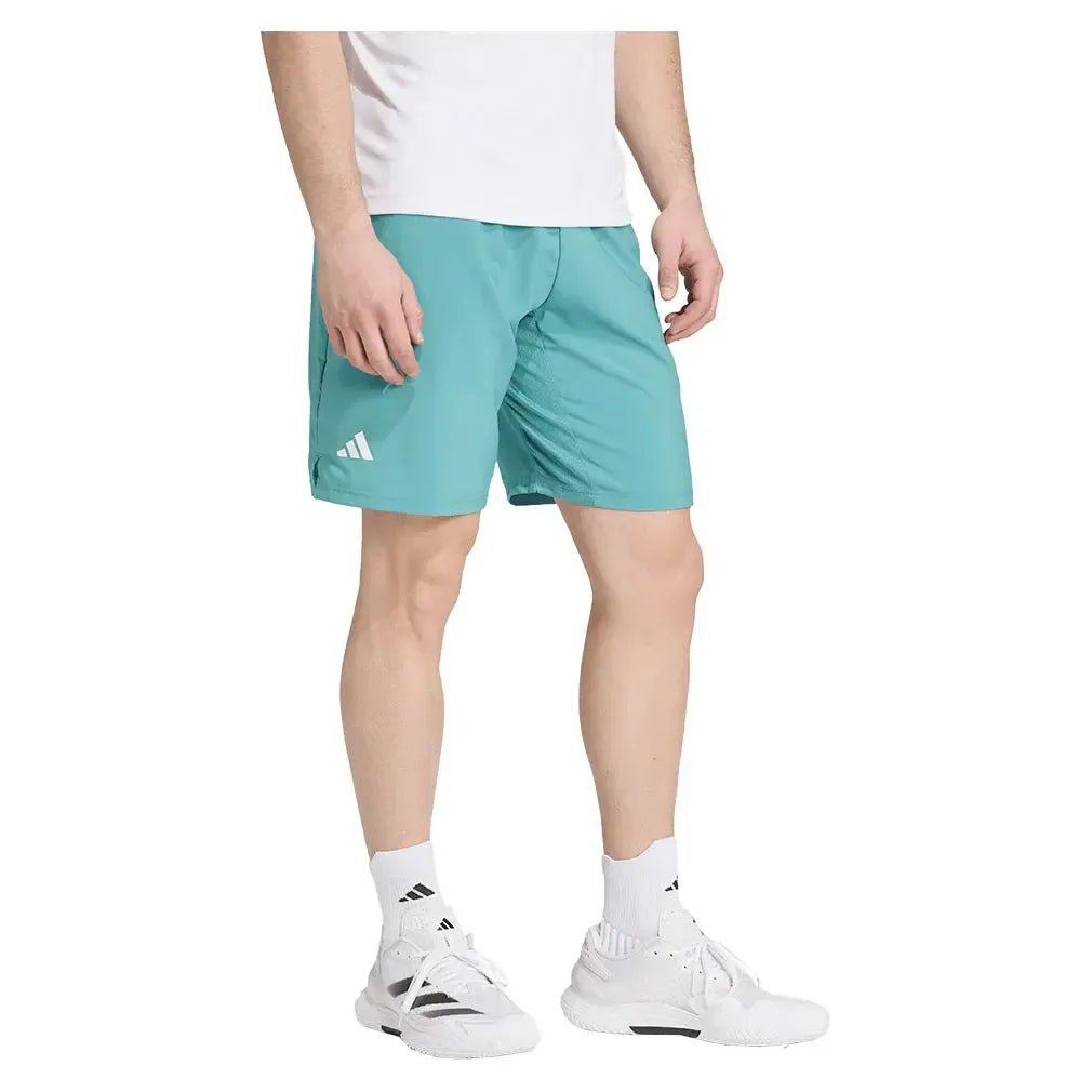Men's Club 3 Stripes 9 Inch Tennis Short Powder TealTienda Tennis