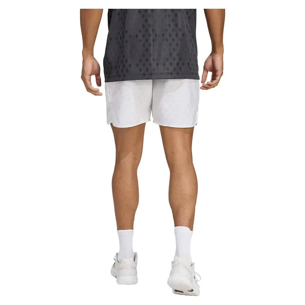 Men's Club Graphic 7 Inch Tennis Short White and Dash GreyTienda Tennis