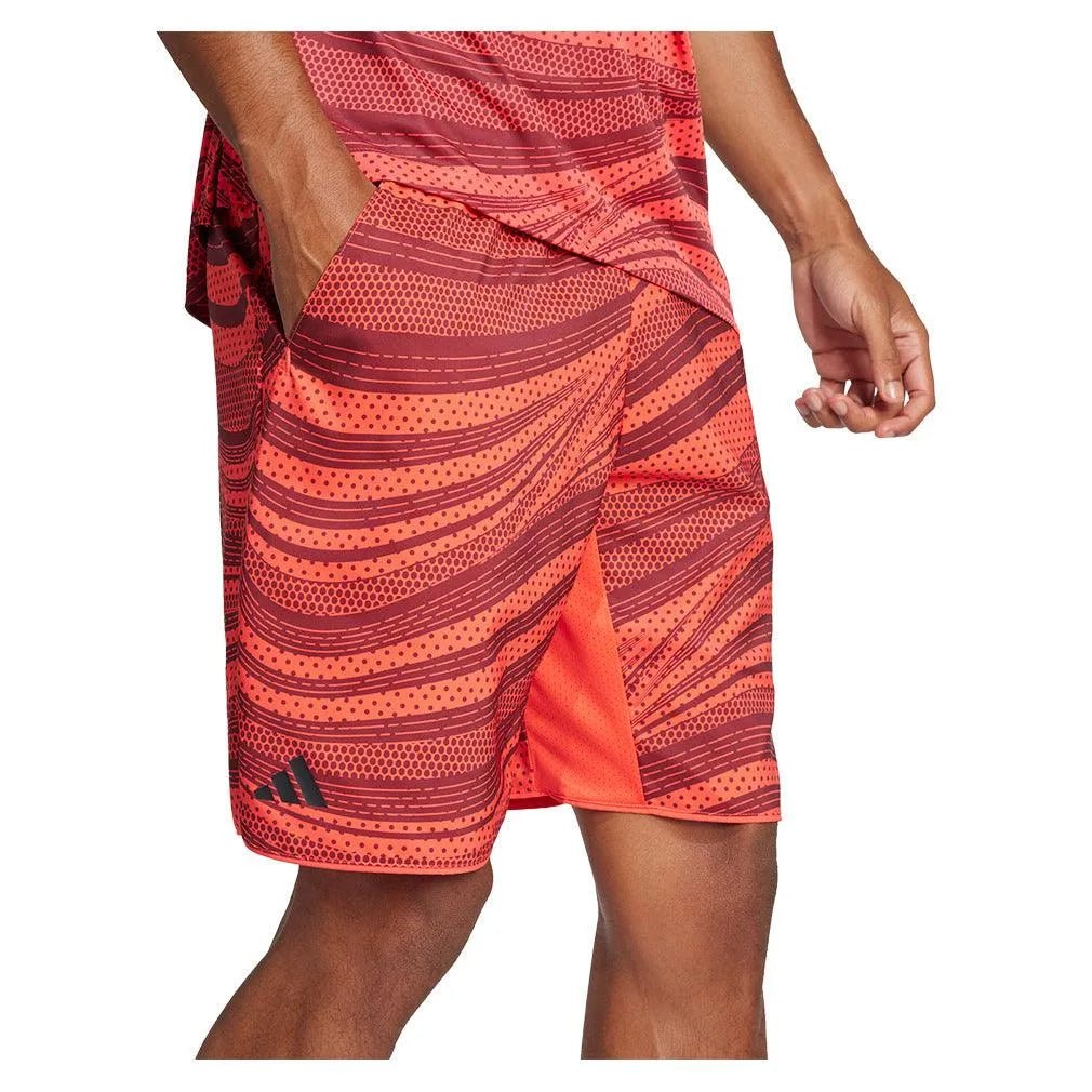 Men's Club Graphic 9 Inch Tennis Short Semi Lucid Red and Shadow RedTienda Tennis