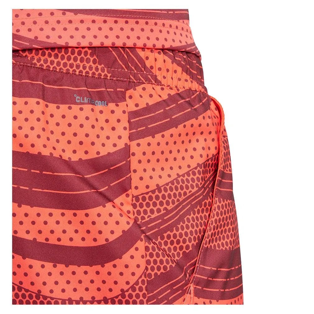Men's Club Graphic 9 Inch Tennis Short Semi Lucid Red and Shadow RedTienda Tennis