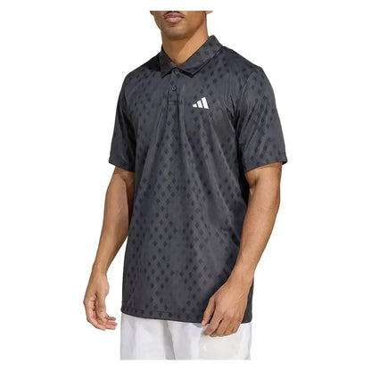 Men's Club Graphic Tennis Polo Carbon and BlackTienda Tennis