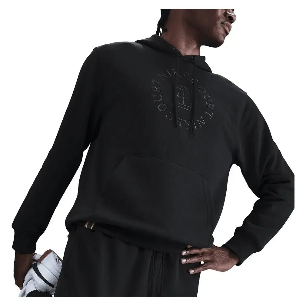 Men's Court Dri - FIT Heritage Fleece Pullover Tennis Hoodie Black and AnthraciteTienda Tennis