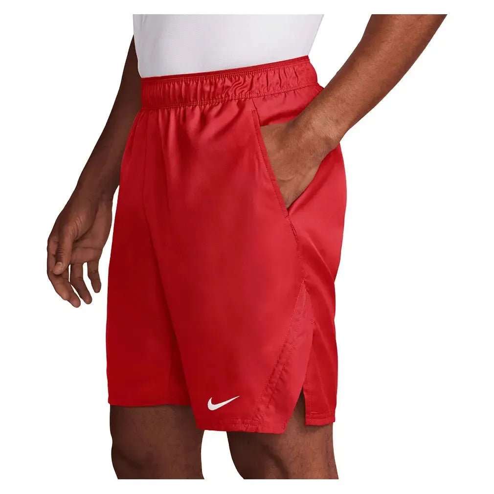Men's Court Dri - FIT Victory 9 Inch Tennis Short University Red and WhiteTienda Tennis