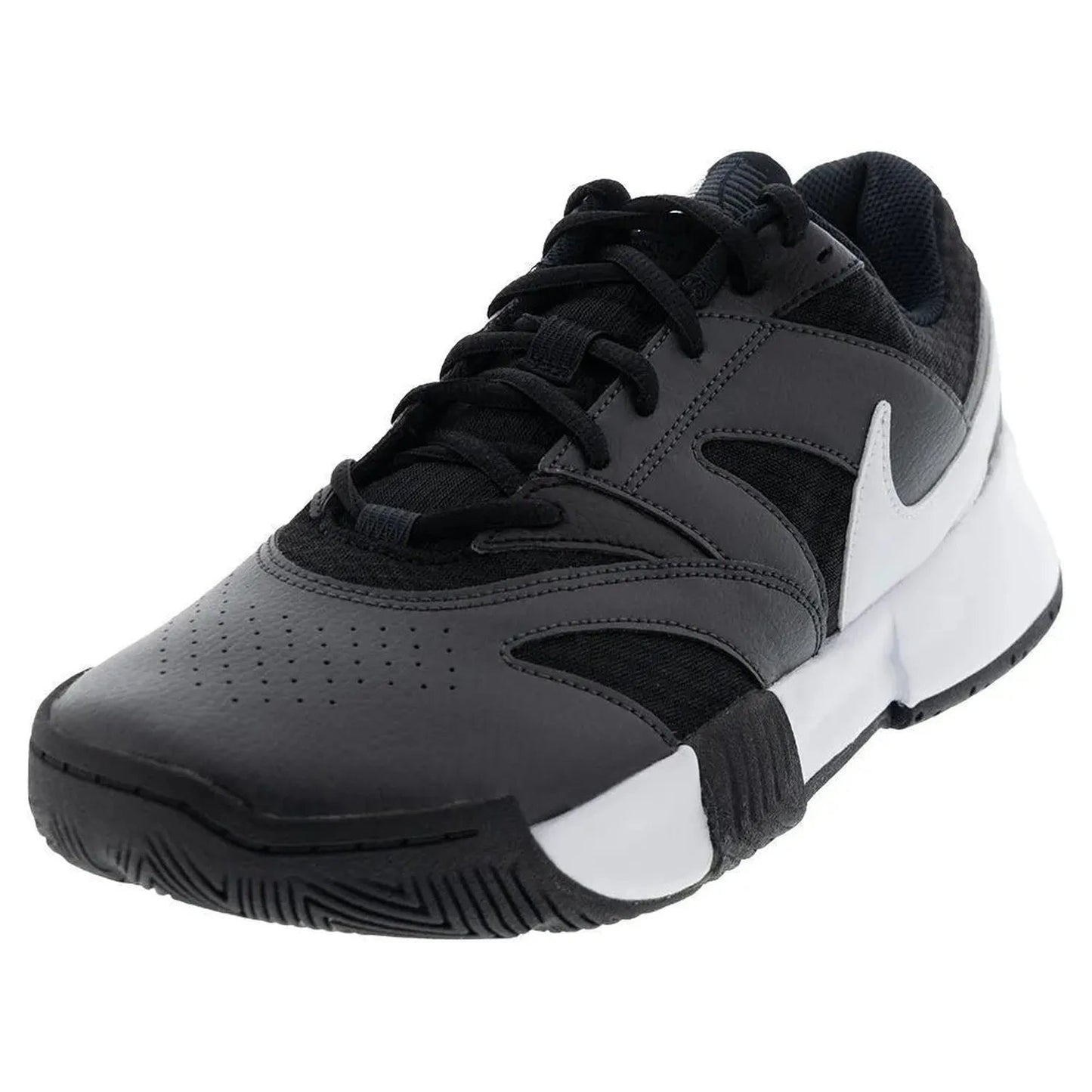 Men's Court Lite 4 Tennis Shoes Black and WhiteTienda Tennis