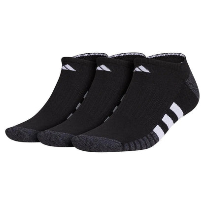 Men's Cushioned 3.0 3 Pack No Show Tennis Socks Black and WhiteTienda Tennis