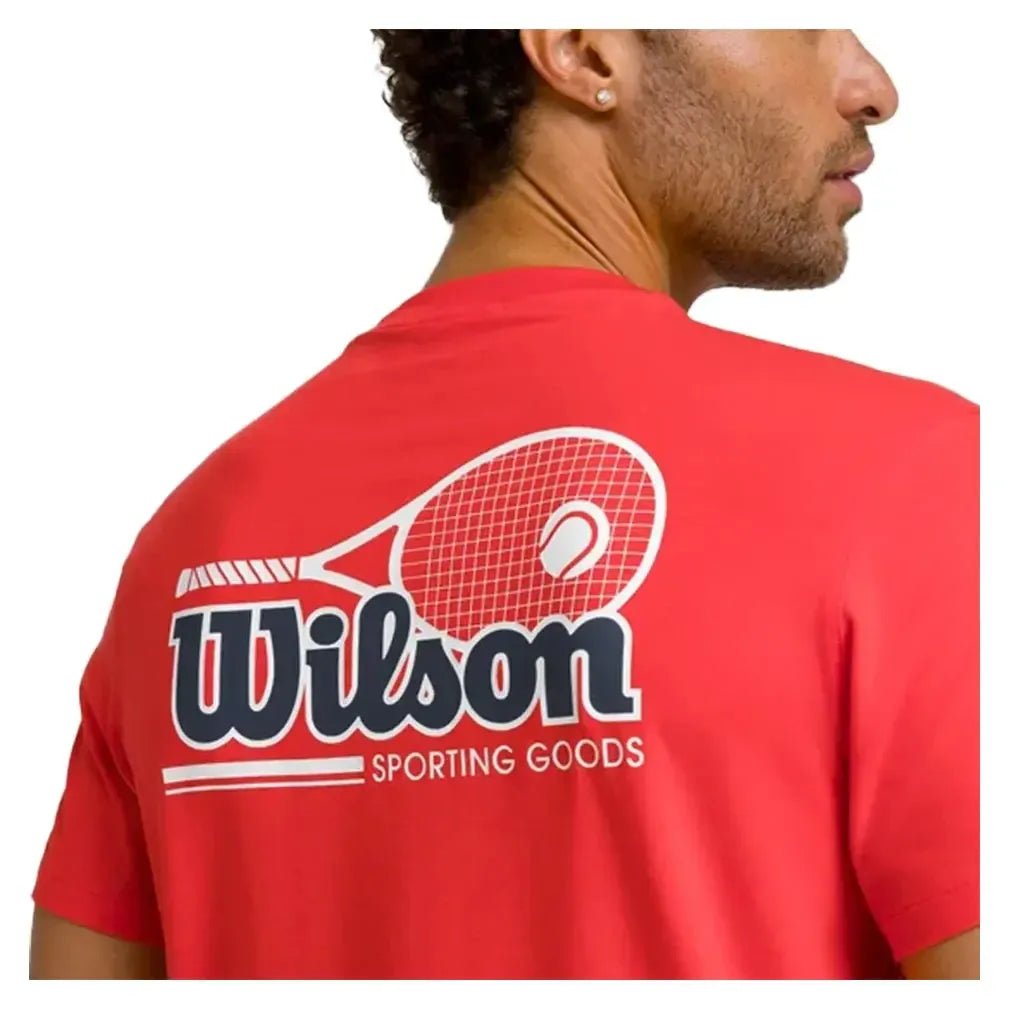 Men's Easy Street Tennis Tee Infrared and Classic NavyTienda Tennis