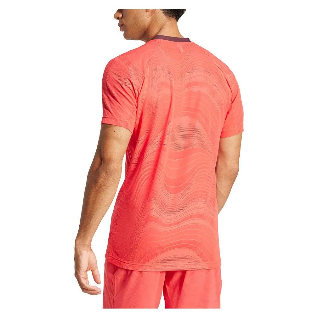 Men's Freelift Mesh Pro Tennis Top Semi Lucid RedTienda Tennis