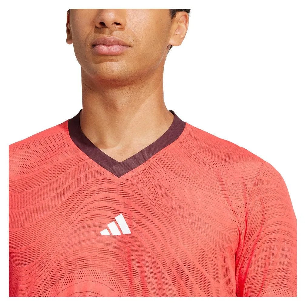 Men's Freelift Mesh Pro Tennis Top Semi Lucid RedTienda Tennis
