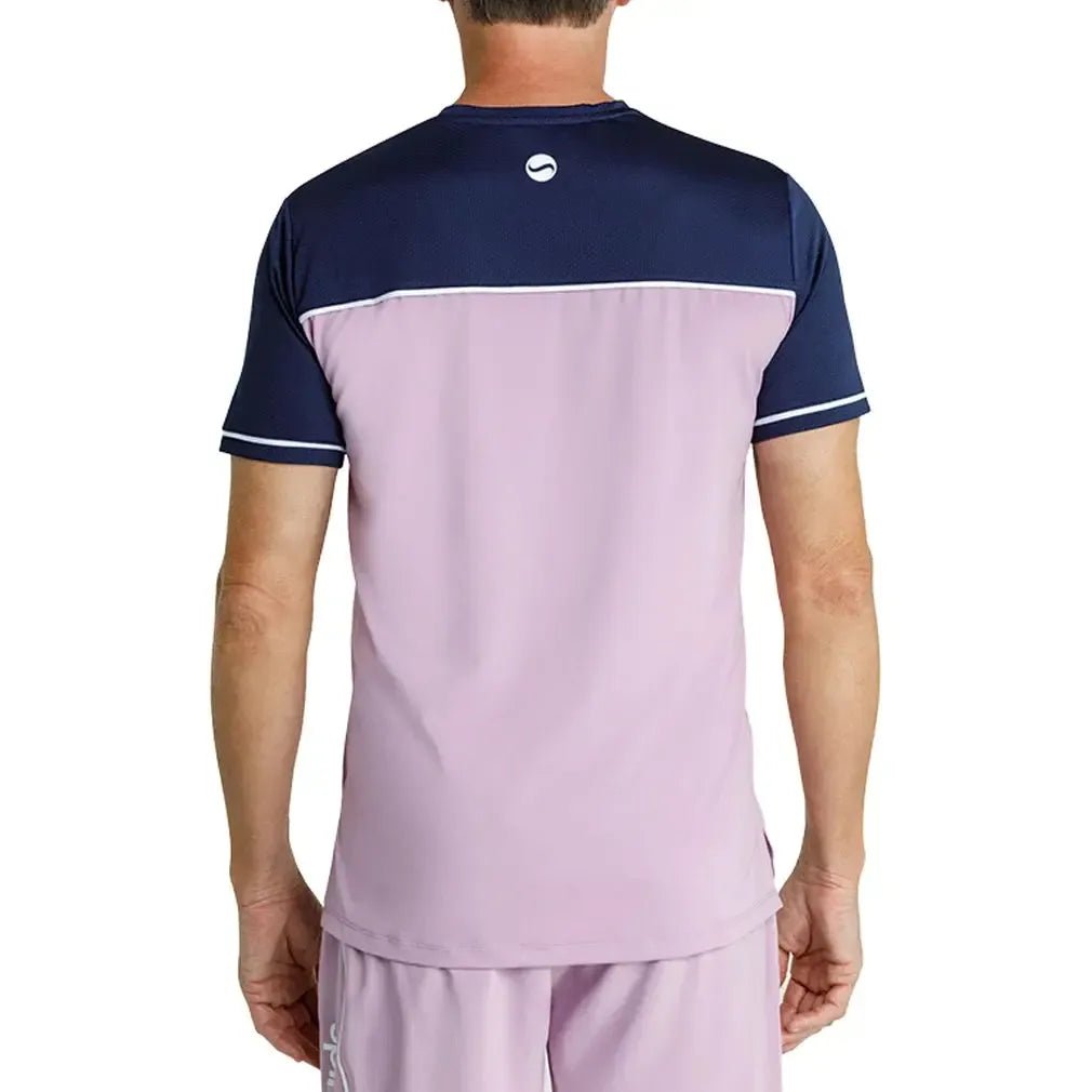Men's Lionel Short Sleeve Pickleball Tee Lavender Mist and ChalkTienda Tennis