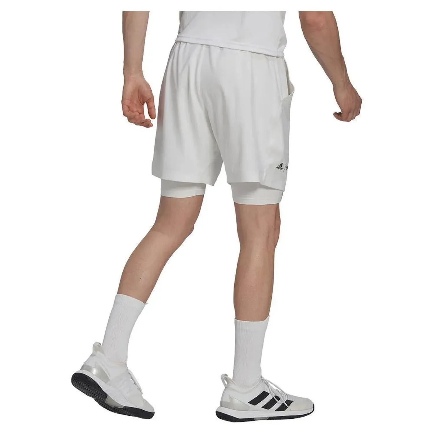 Men's London 7 Inch 2 in 1 Tennis Short WhiteTienda Tennis